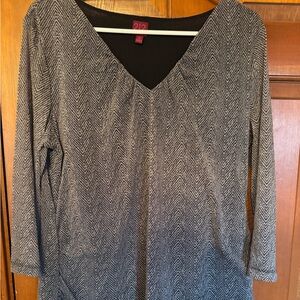 212 Collection Black and Gray Women's Blouse
